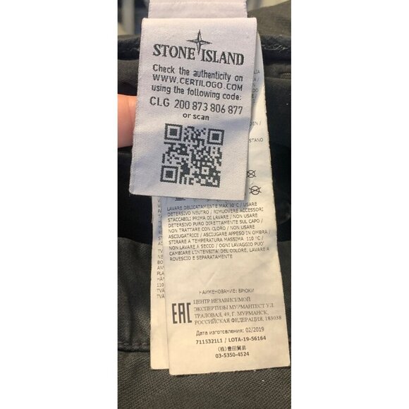 Stone Island Pants Size 29 x 33 Utility Mens Cargo Black Stretch Tapered EUC - Picture 11 of 13